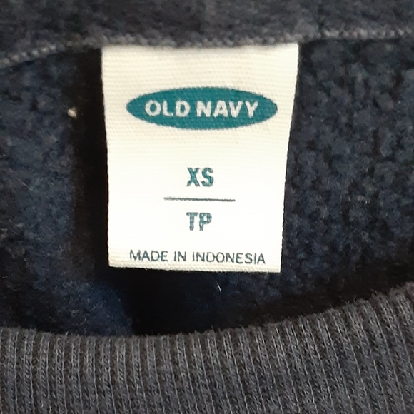 Navy Blue Daisy Print Sweatshirt - Picture 3 of 6